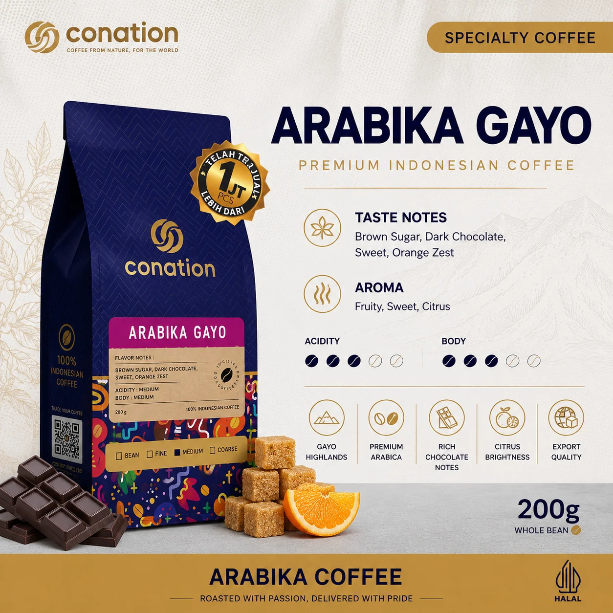 Arabika Gayo - Indonesian Specialty Coffee Beans | Conation Export