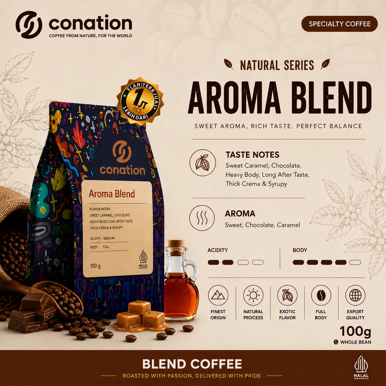 Aroma Blend - Indonesian Specialty Coffee Beans | Conation Export