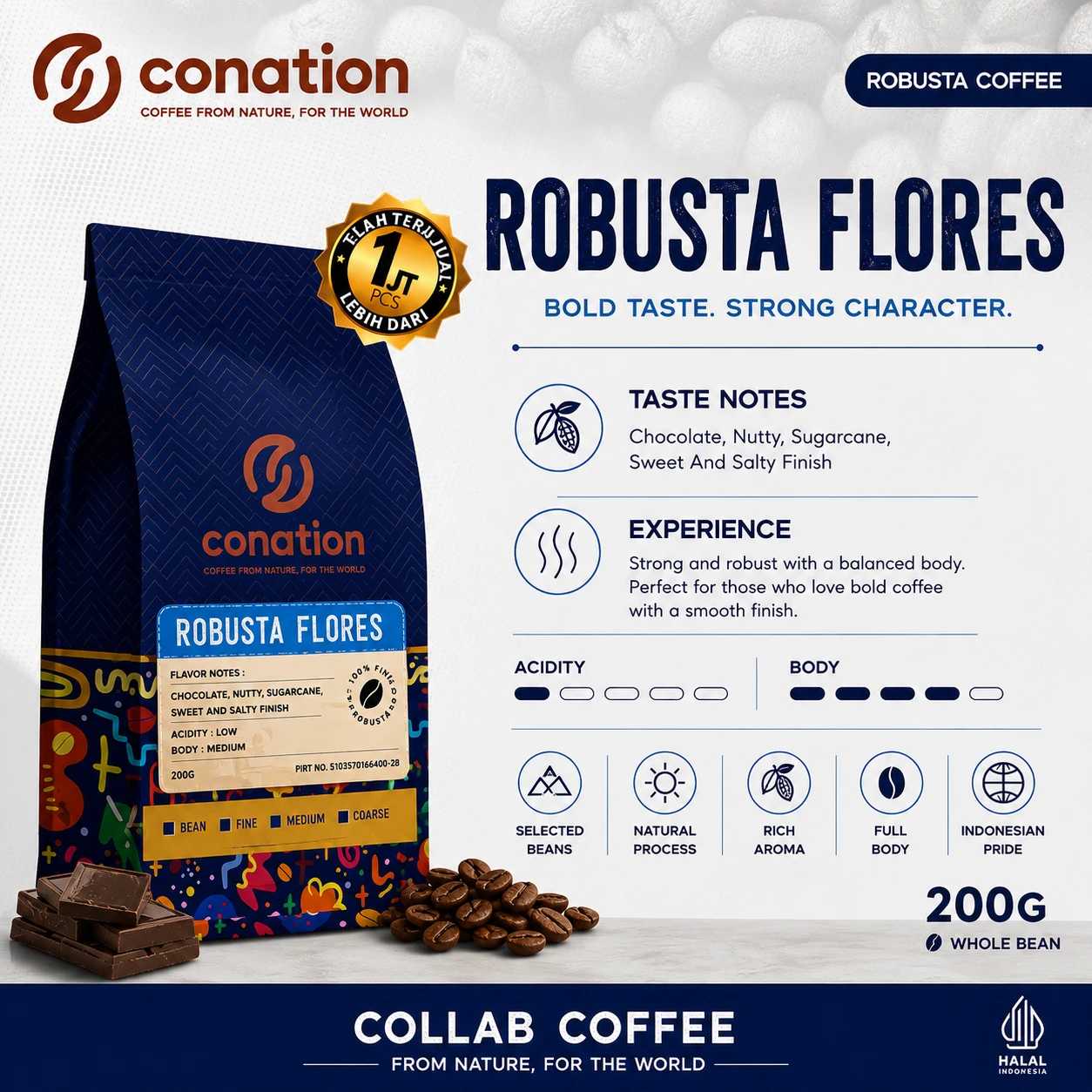 Robusta Flores - Indonesian Specialty Coffee Beans | Conation Export