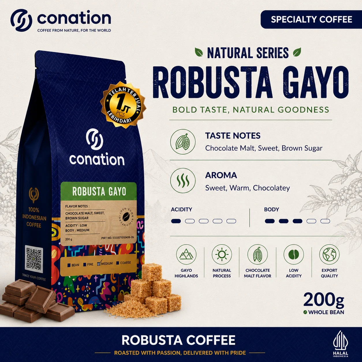 Robusta Gayo - Indonesian Specialty Coffee Beans | Conation Export