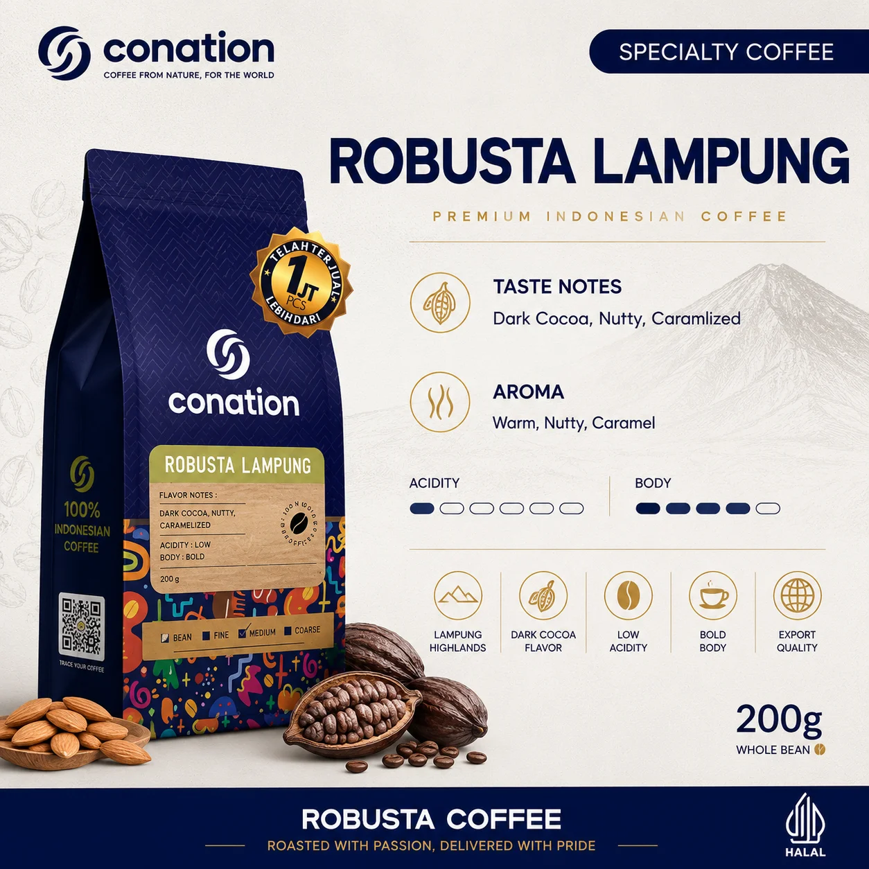 Robusta Lampung - Indonesian Specialty Coffee Beans | Conation Export